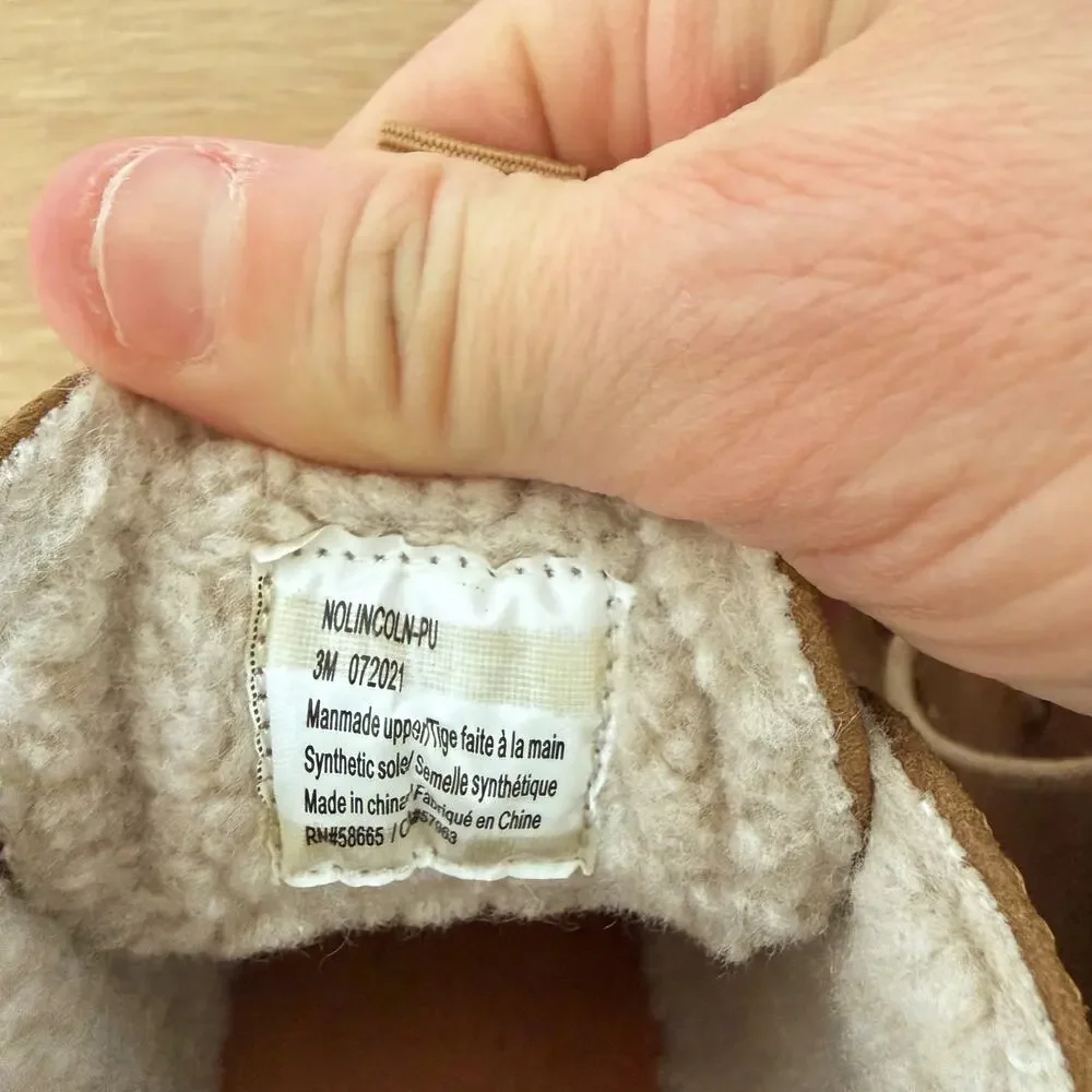 Nordstrom Tan Faux Suede Booties Sz 3 Youth